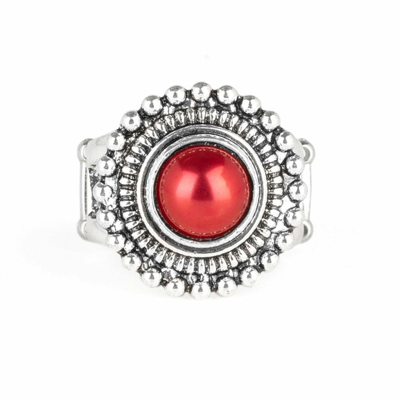 Paparazzi Stretchy Ring - Regal Royal Red - Picture 3 of 3